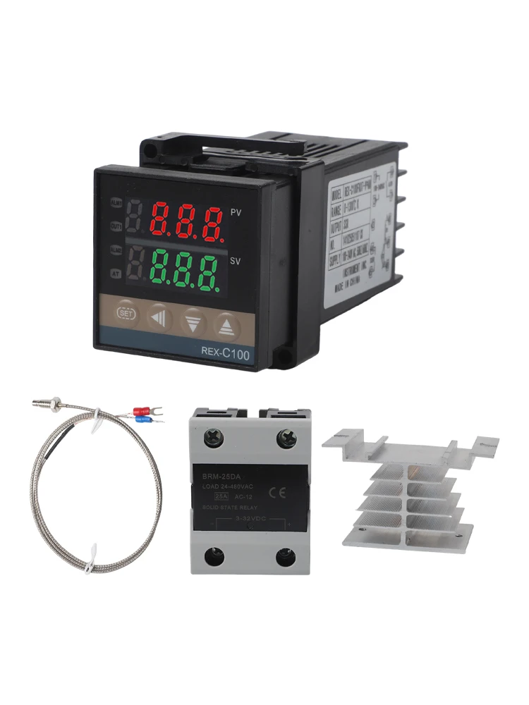 Solid State Relay Controller REX-C100 Temperature Controller Proportional Integral Derivative Relay Output 4.5mm Sensor Diameter
