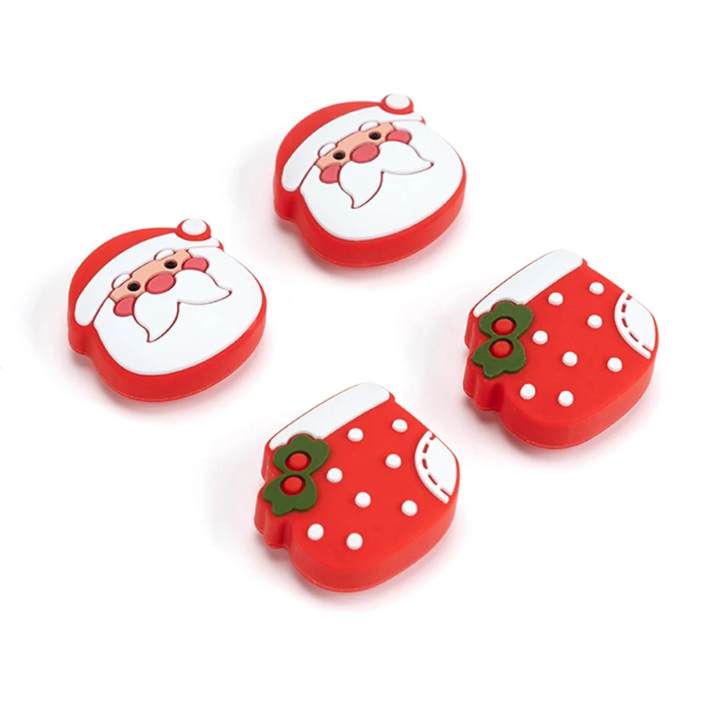 4 stücke Weihnachten Silikon analoge Daumen griff kappen kompatibel mit Nintendo Switch oled/Switch Lite/Switch Joystick Schutzhülle