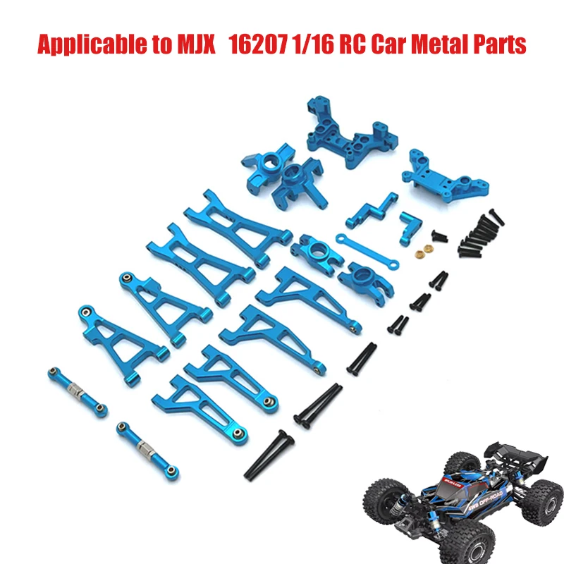 MJX Hyper Go 16207 16208 16209 RC coche copa de dirección de Metal juego de brazo oscilante superior e inferior soporte de torre de choque cuerpo post piezas de mejora
