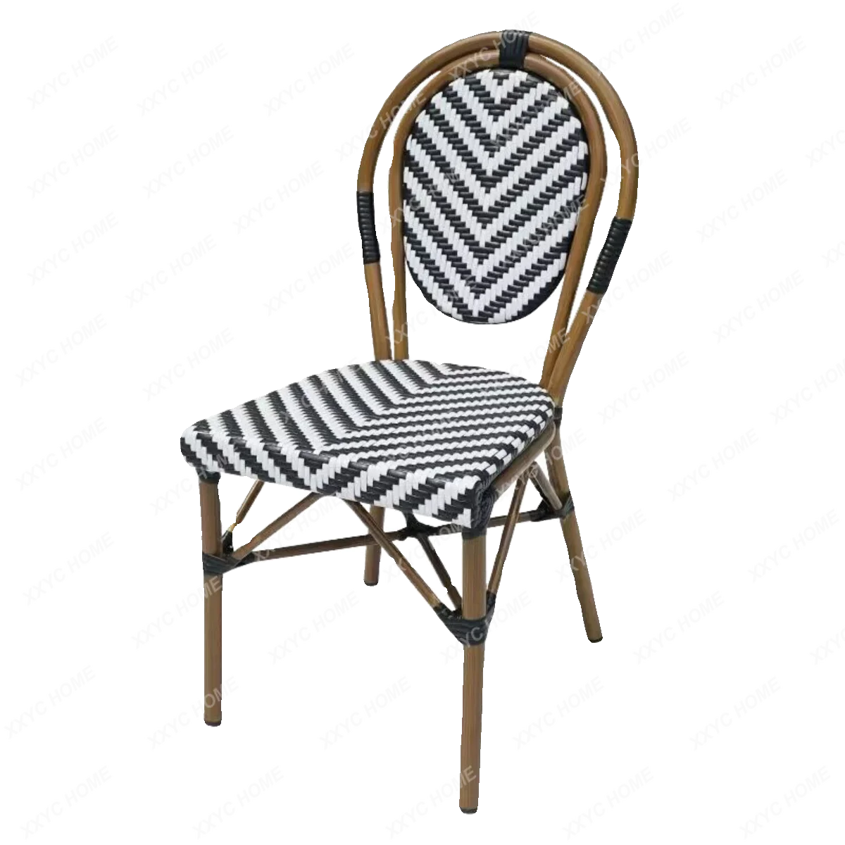 Outdoor tables and chairs group hall retro style rattan dining chair commercial