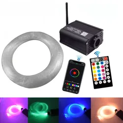 Smart Bluetooth APP 16W Car Starry Lights Musical Active Control Fiber Optic Lights kits For Optical Fiber LED Lighting project