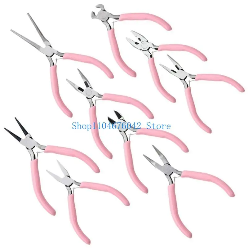652F Versatile Pink Craft Tools Portable Pliers Tools for Jewelry Making and Crafts