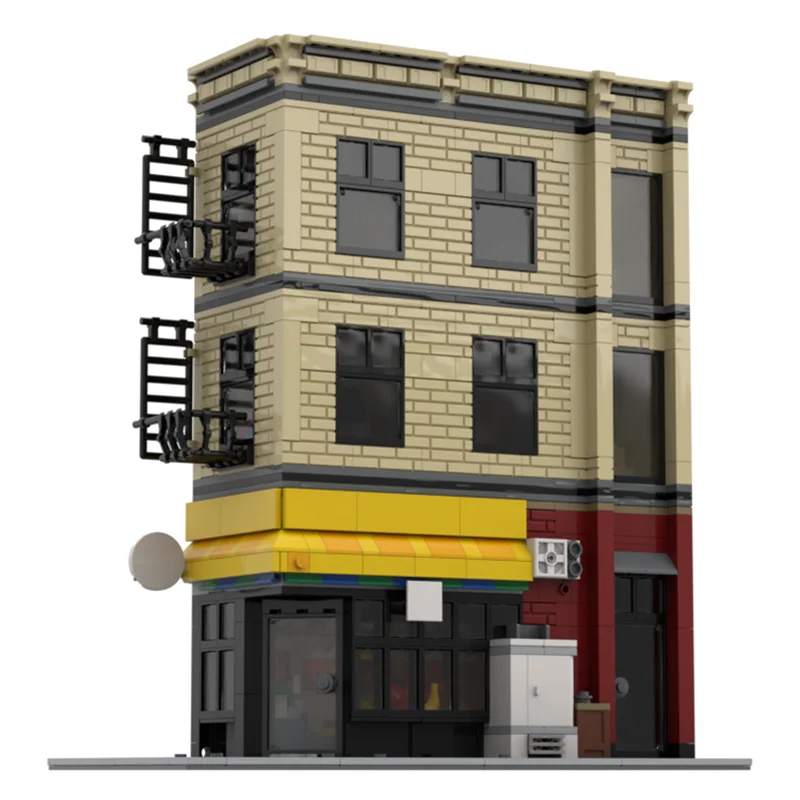 

1211PCS City Hot Selling Street View Peter's Apartment Deli shop model DIY creative ideas ChildToy AssemblyPuzzle Gift MOC-76311