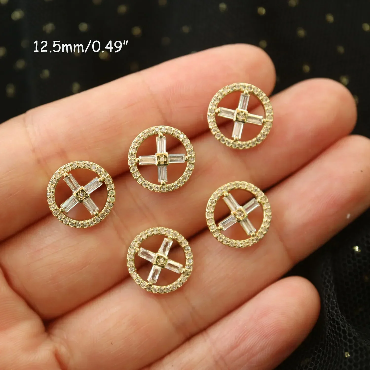 5pcs/lot Shining crystal star buttons Cubic zirconia button for shirt Decorative CZ sewing   cashmere Knit cardigan