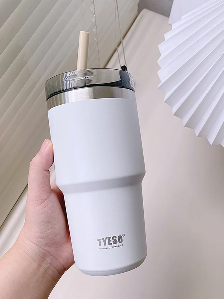 

Женская большая изолированная кофейная чашка Capaci с портативной охлаждающей чашкой St, скандинавская бутылка для воды из нержавеющей стали на лето