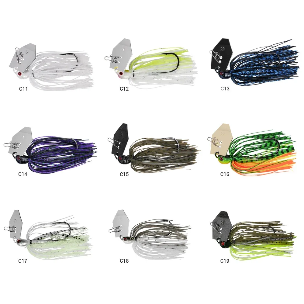 Noeby Chatterbait 10.5g 14g 21g 28g 35g Needle Stinger Hook Bladed Jig Wire Bait Power Wobblers Bass Pike Jig Fishing Lures