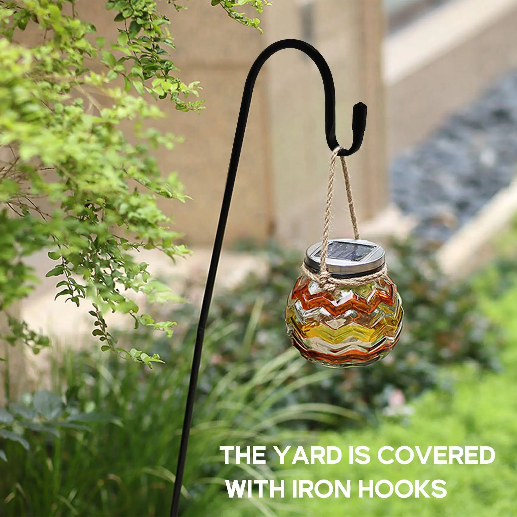 Shepherd Hooks Rust Resistant Garden Stake Outdoor Metal Plant Stand Hanger Bird Feeder Pole-A50M