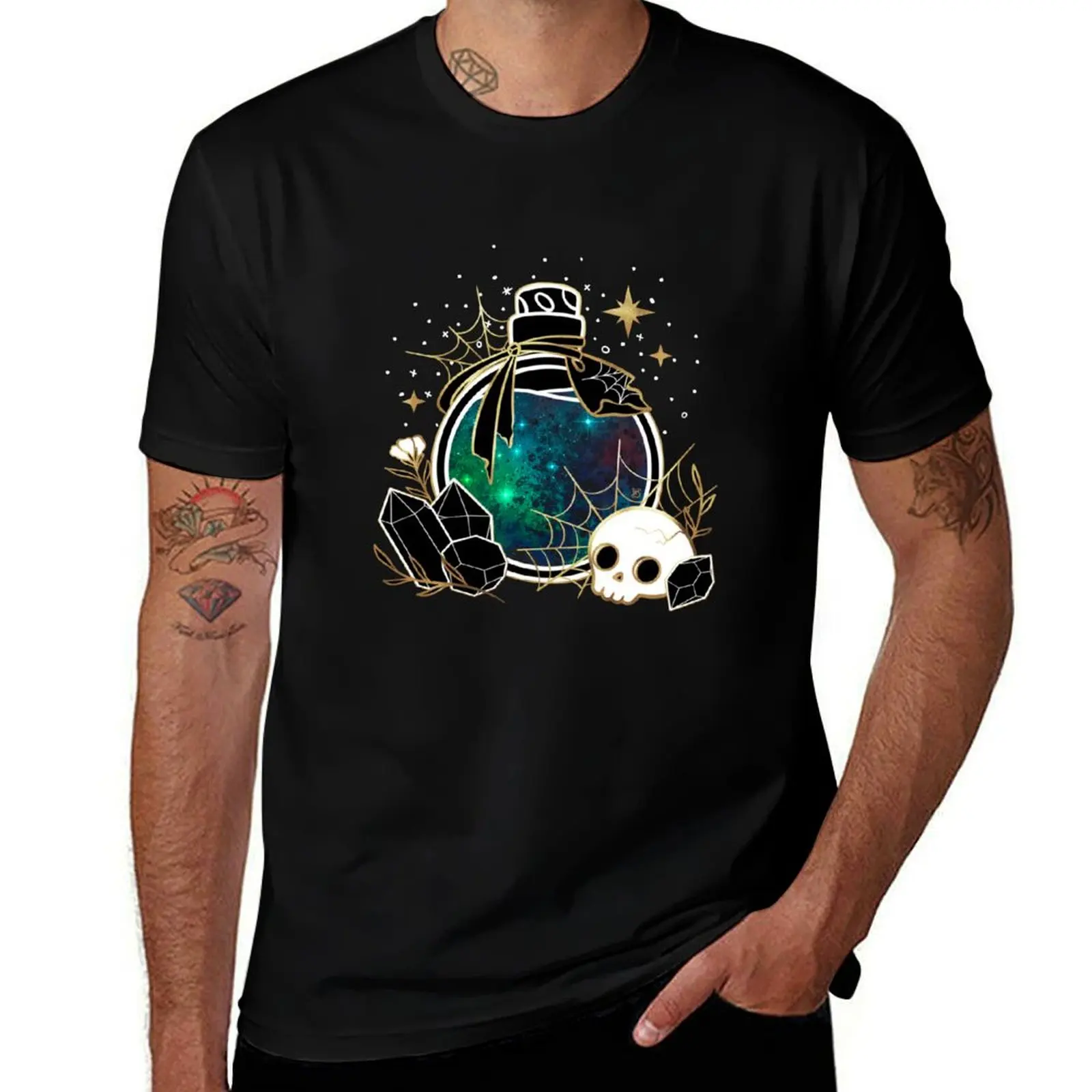 Mysterious Potion Bottle T-Shirt Casual Loose Daily Wear T-Shirt