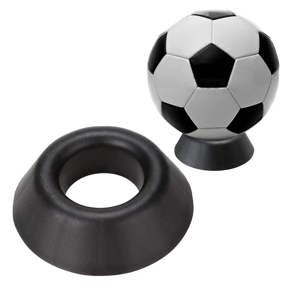 

3pcs Premium Ball Stand Display Holder Rack Basketball Football Soccer Trainging Stand Rugby Ball Support Base (Black)