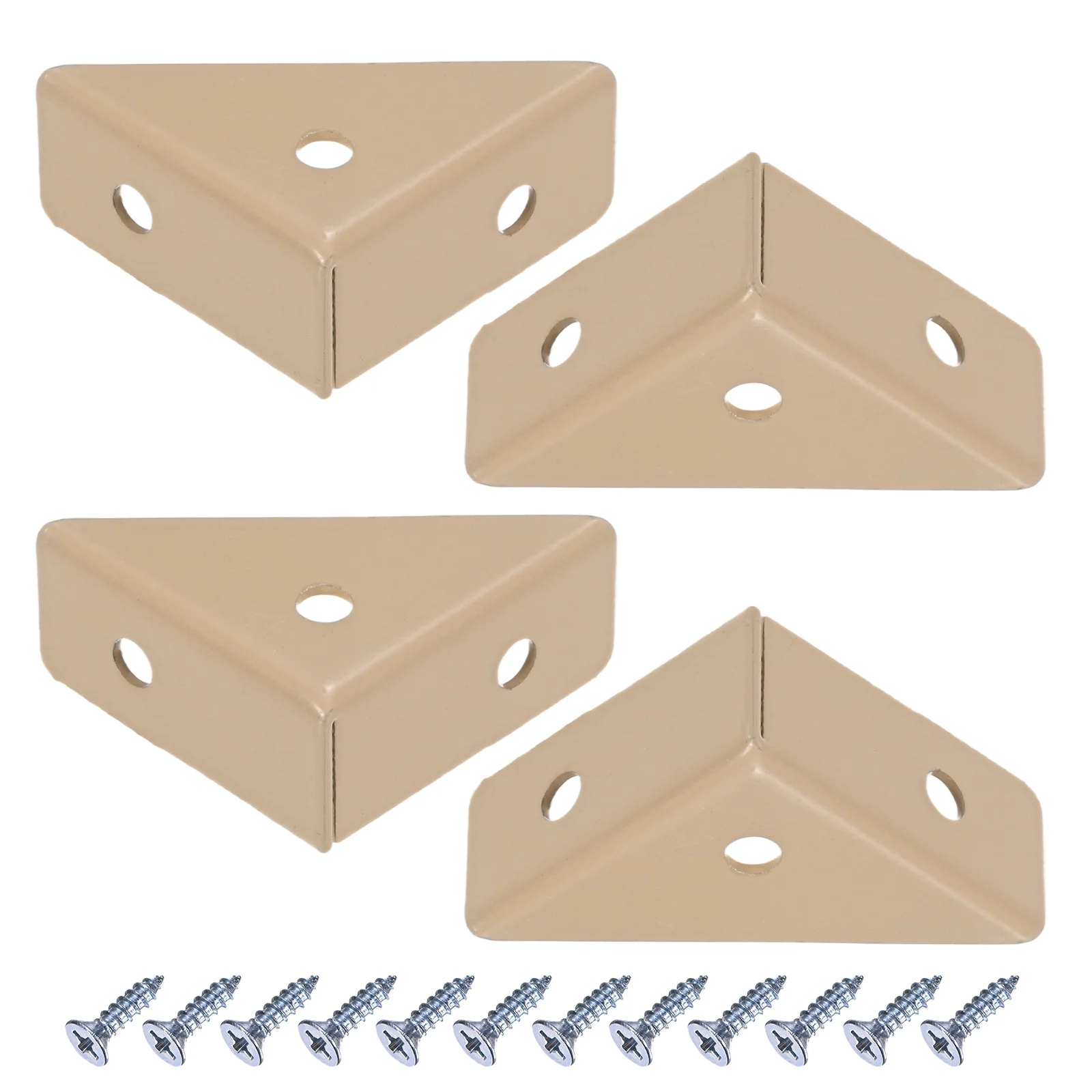 Uxcell 4 Pack Stainless Steel L-Shape Corner Brace Right Angle Support Brackets with Screw for Shelves Wood Furniture Cabinet
