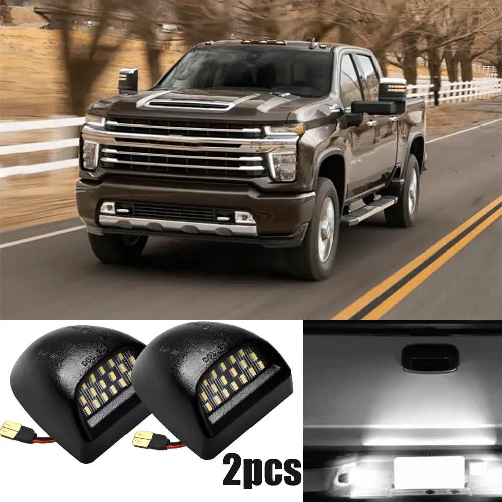 

2pcs LED license plate lights, suitable for Chevrolet Silverado 1500, 2500, 3500 Suburban Tahoe, GMC Sierra Yukon XL