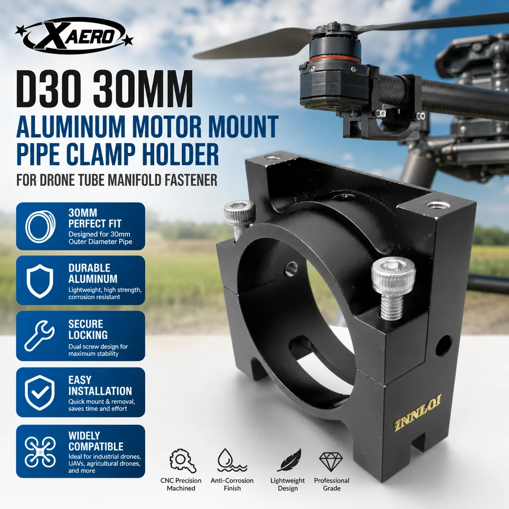 

XAERO D30 30mm Aluminum Motor Mount Pipe Clamp Holder for Drone Tube Manifold Fastener
