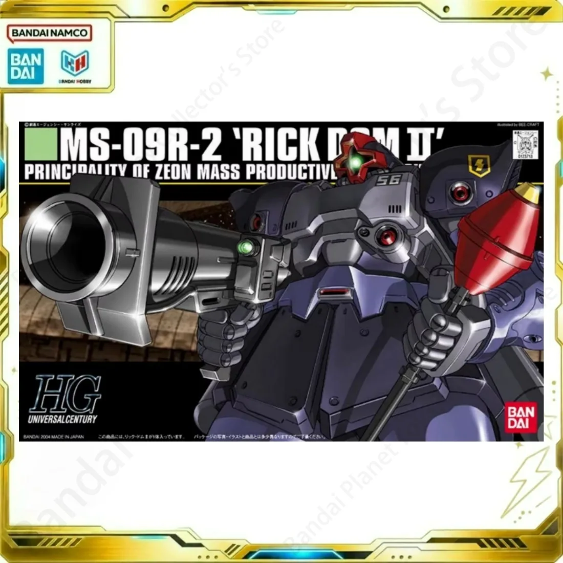 Bandai Action Original GUNDAM Model Anime HGUC 1/144 MS-09R-2 RickDomⅡ Figure Building Collectibles Model Kit Gift For Fans