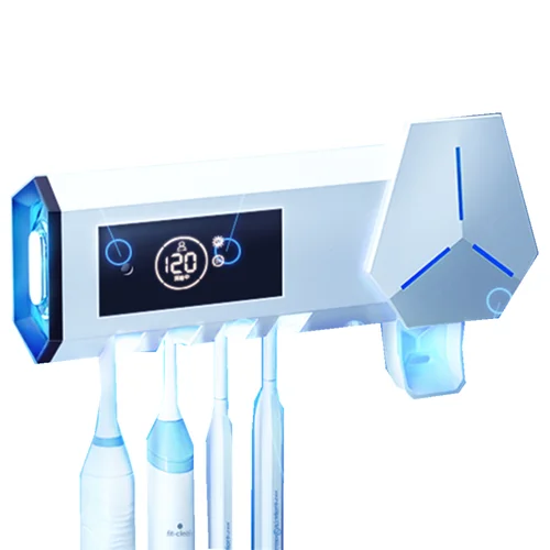 가정용 다기능 스마트 전기 벽걸이형 UV 자동 지능형 칫솔 거치대 살균기, 2 in 1