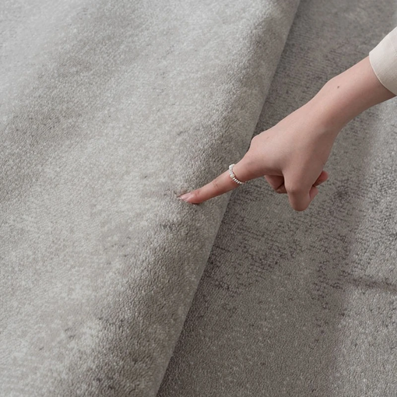 سجاد حديث بسيط لغرفة المعيشة رمادي فاخر لديكور غرفة النوم سجادة منفوشة ناعمة من القطيفة سجادة دراسة منزلية قابلة للغسل #5