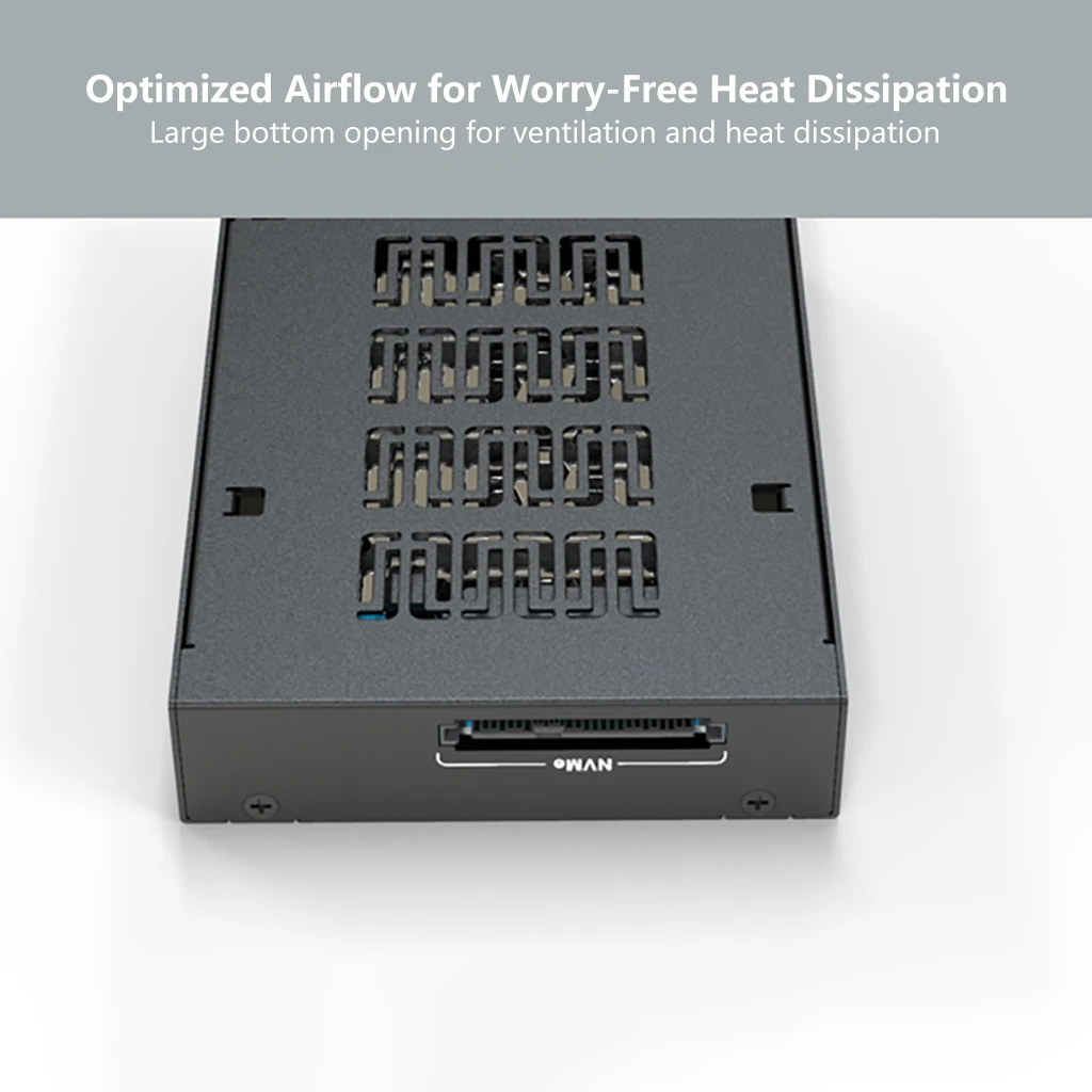 Metal Hard Drive Enclosure with Easy - Swap Tray Independent Power Switch Lockable Design Compatible with 5 - 15mm Thick HDD/SSD