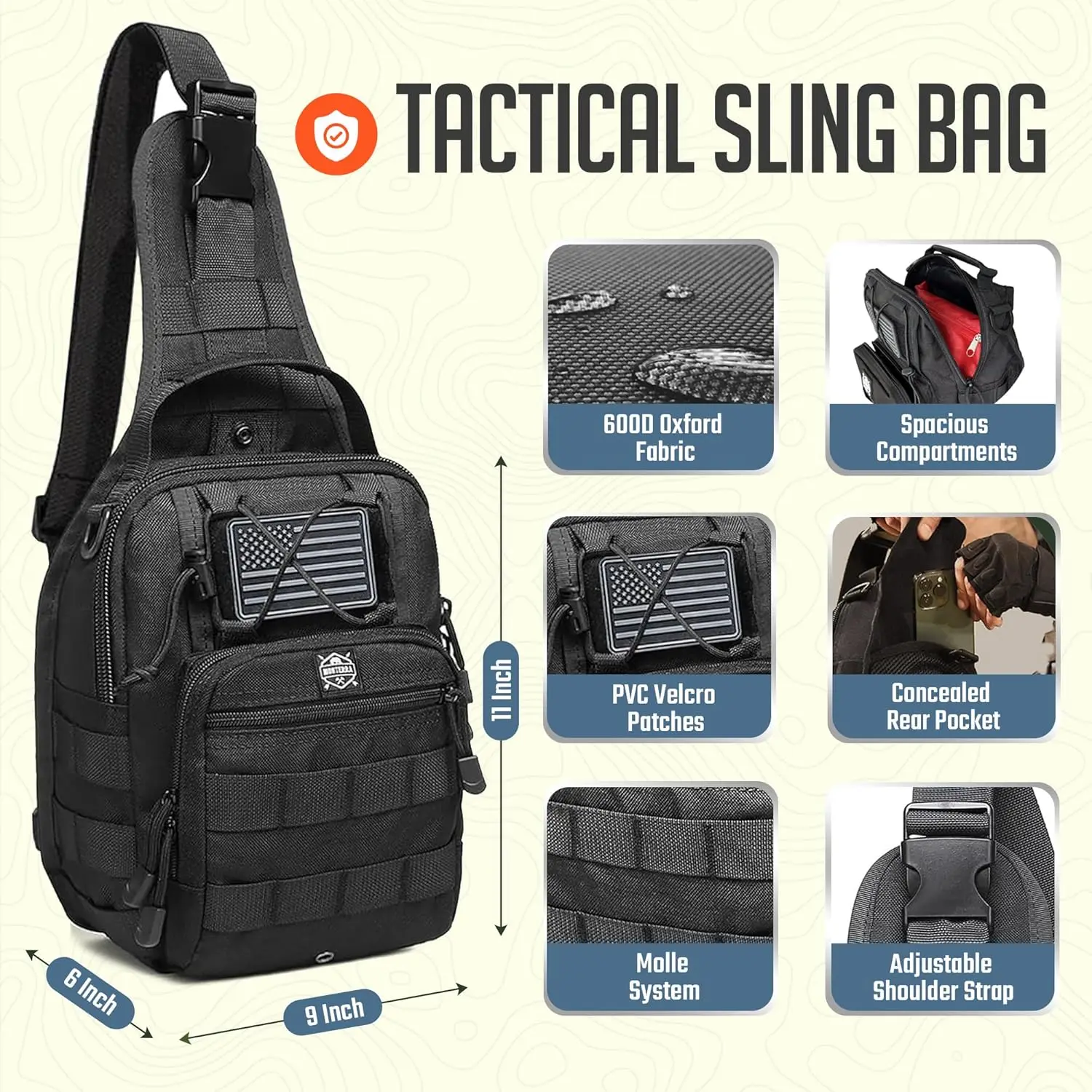 Monterra Survival Kit, 265 Pcs, Emergency Gear and Supplies, First Aid, Bug Out Go Bag, EDC, Molle System Backpack, Hiking, Camp