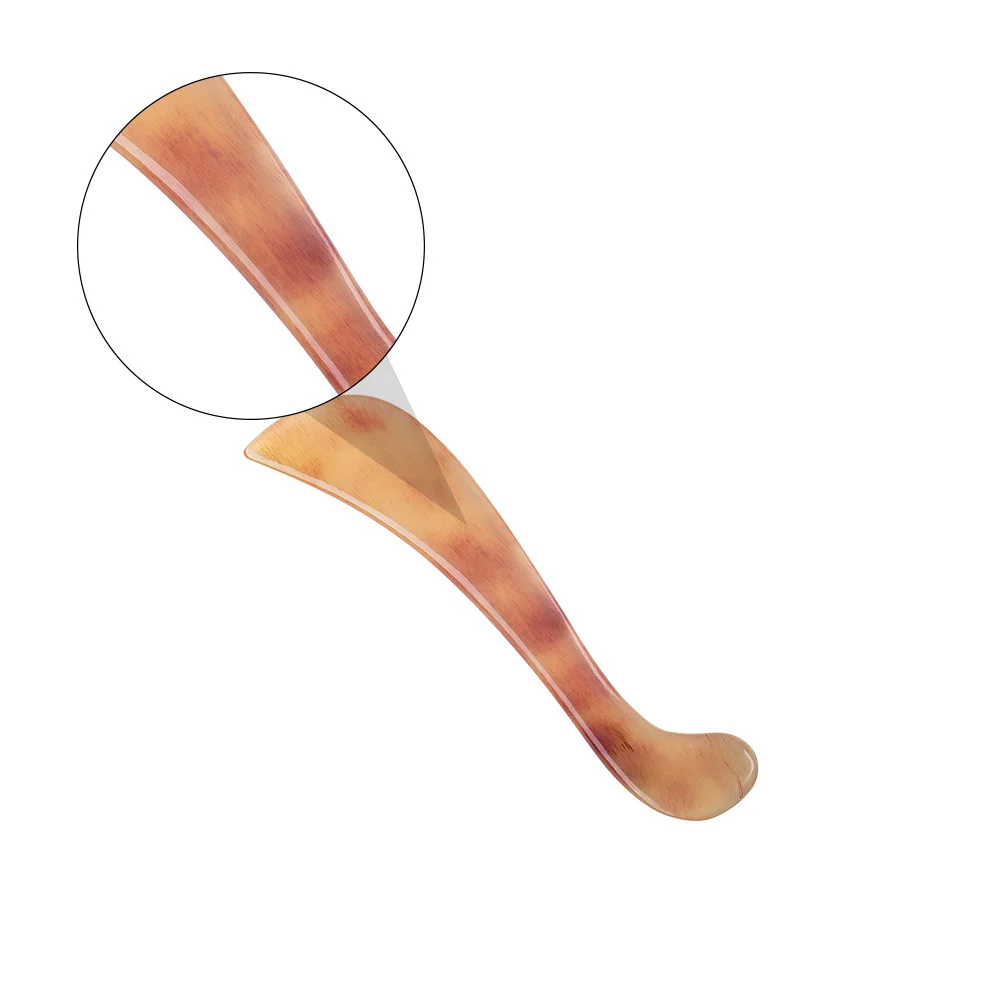 

1pc Facial Massage Scraping Board Horn Material Smooth Edge Pain Relief Tool Body Muscle Relief Healthy Beauty Therapy Scraping