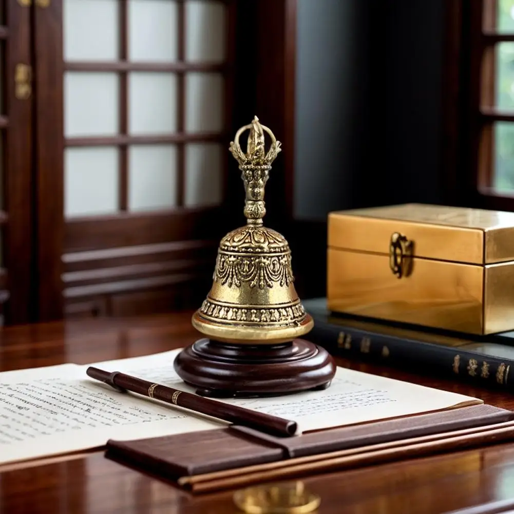 Brass Handicraft Die-casting Drop Bell Key Car Button Wind Bell Tibetan Bronze Bell Creative Gift Home Decoration Accessories