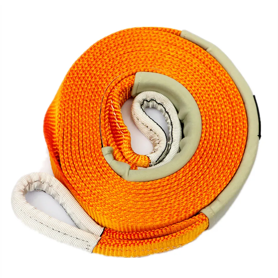 OFF GRID Orange Recovery Snatch Strap 8000kgs Load Capacity   9M Length 60mm Width Tow Straps for     Offroad All Vehicles