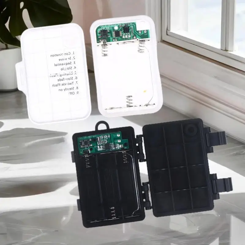 One Set 3-Slot AA Battery Organizer 3V No.5, Durable, Dust/Water-Resistant with Timer