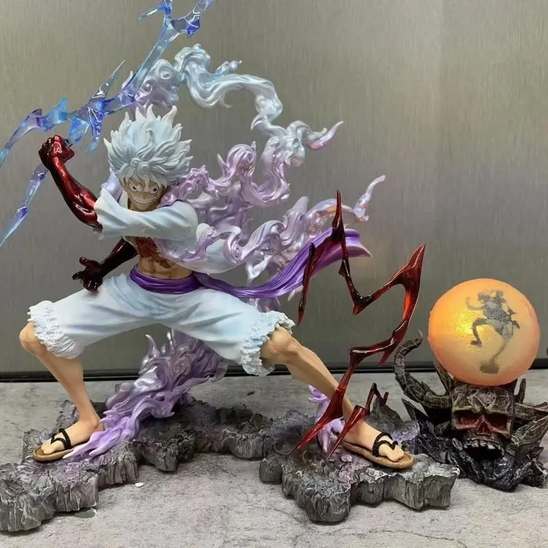 Figura Sun God Gear 5 Nika rufy Action Figure Gk Thunderbolt Monkey D rufy Model Pvc collezione di giocattoli da collezione modalità ornamento