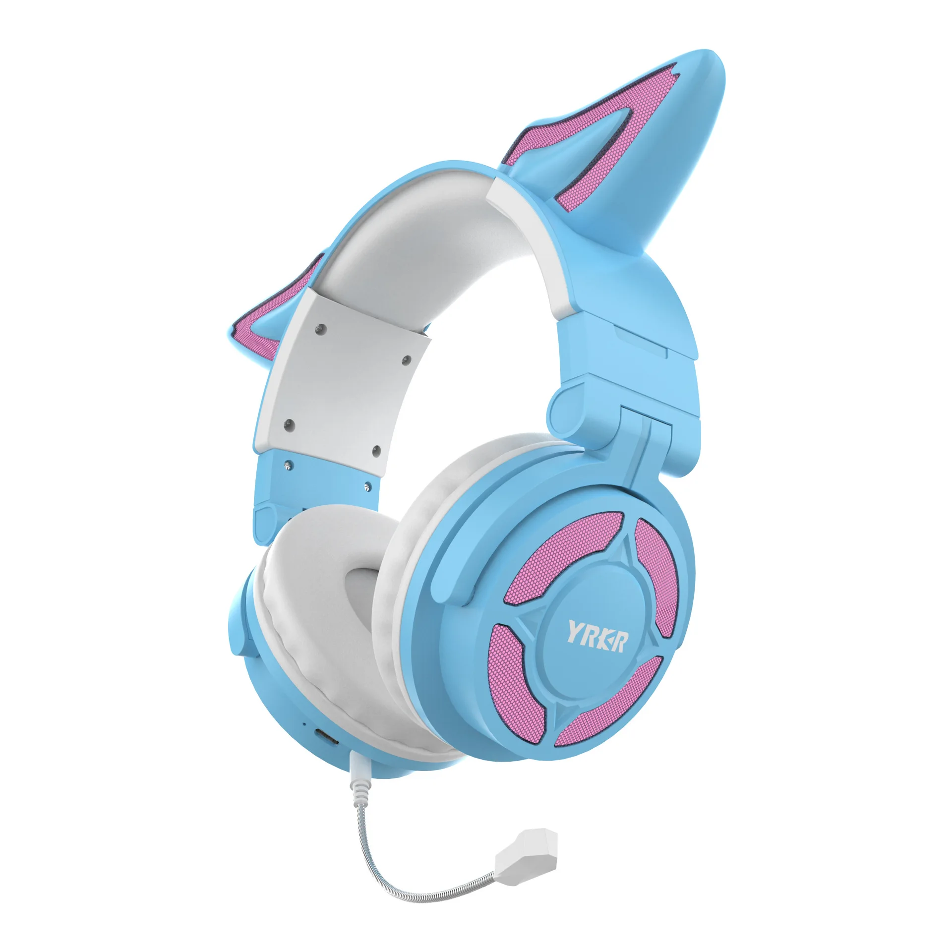 

New Fox Cat Ear Bluetooth Headset Head-Mounted Luminous Gaming Smart Headset