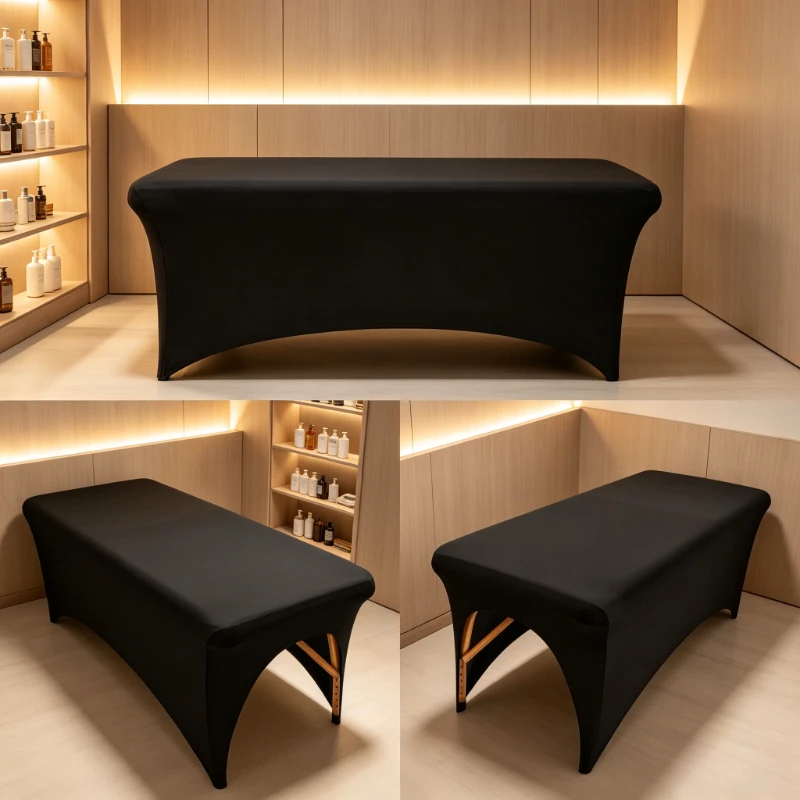 Hochelastische Schönheitssalon-Tischdecke Atmungsaktives Dehnbares Passgenaues Massageliegen-Laken Maschinenwaschbare Einfarbige Spa-Tischdecke – Detail 6