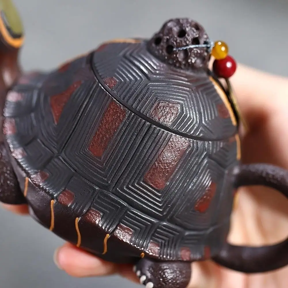Yixing Zisha Original Mineral Purple Clay Bionic Jia Tian Xia 160Ml Ball Hole Kung Fu High-End Teapot Tea Set