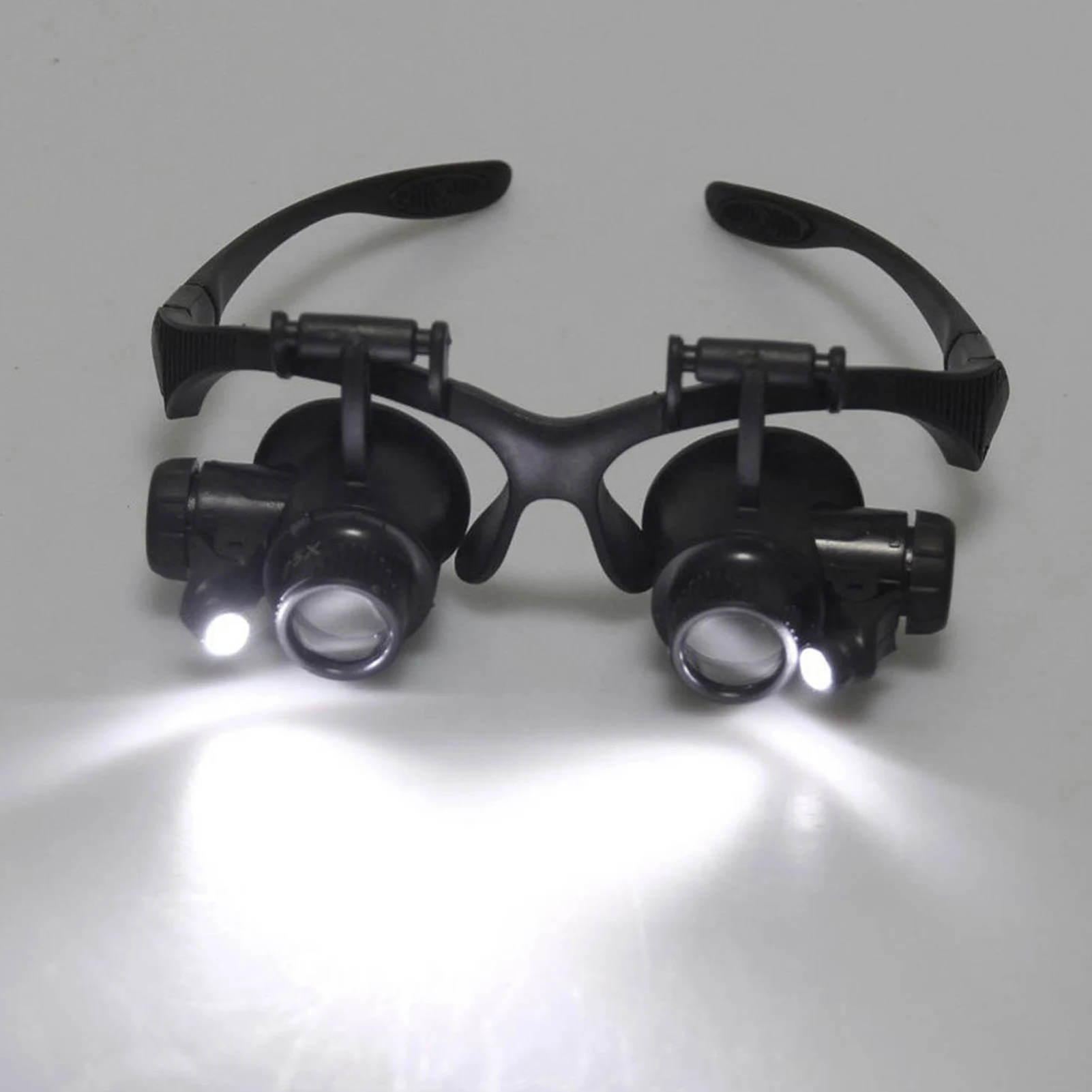 LED Light Eye Magnifying Glasses 8 Lens Magnifier Magnifying Suitable for Eyelash Extension Painting