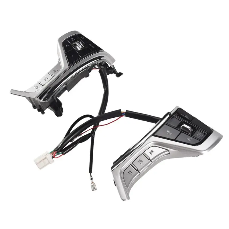 M93K-Car Cruise Control Switch Steering Wheel Multimedia Audio Button For PAJERO SPORT 15-22 Outlander Delica L200