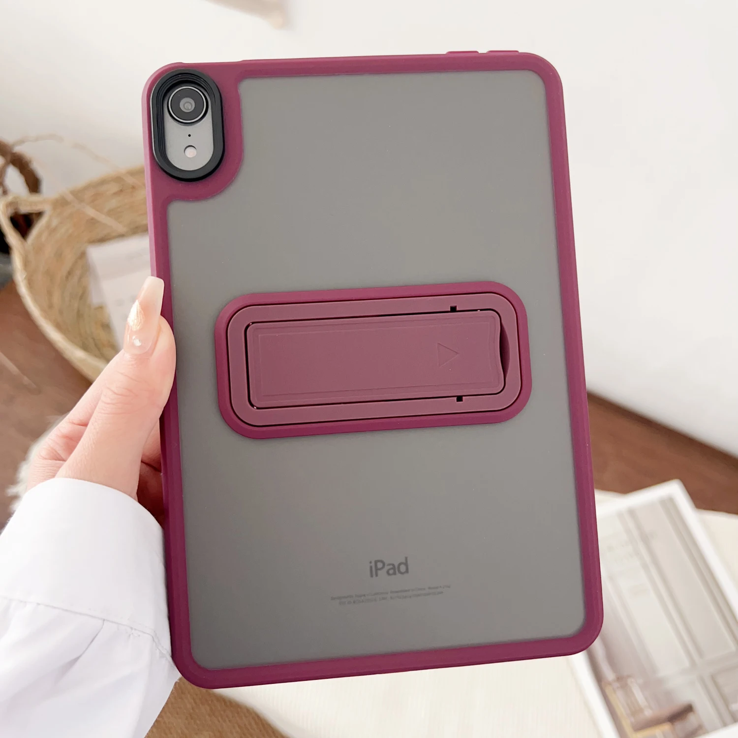 Matowe etui z podstawką do iPada Air Pro Mini 4 5 6 7 8 9 10.2 10.9 11 cali Etui na tablet Kickstand Hard Holder Cover