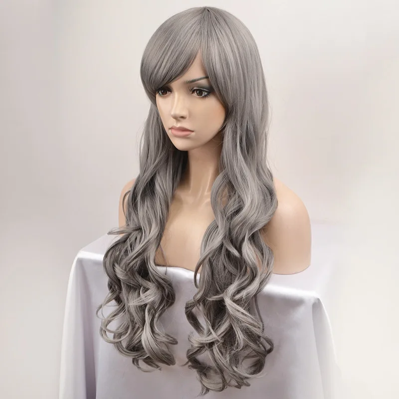 Wigs for women long curly hair, U-shaped half-hood, fluffy face, round big wavy long hair, Ms. Han realistic long hair