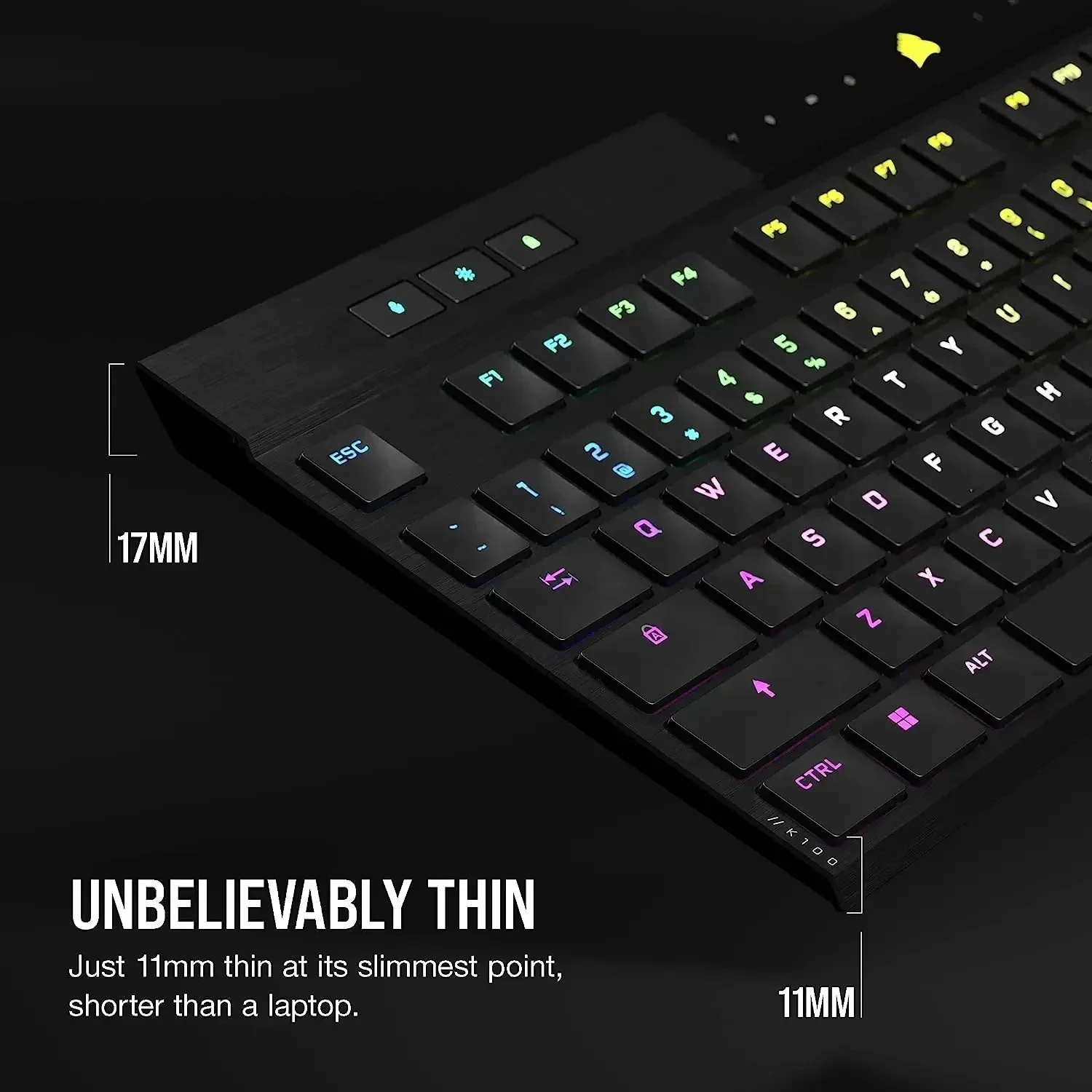 New Corsair K100 AIR Wireless RGB Mechanical Keyboard Ultra-Thin Low-Latency Bluetooth Cherry MX Ultra Low Profile Keyswitches