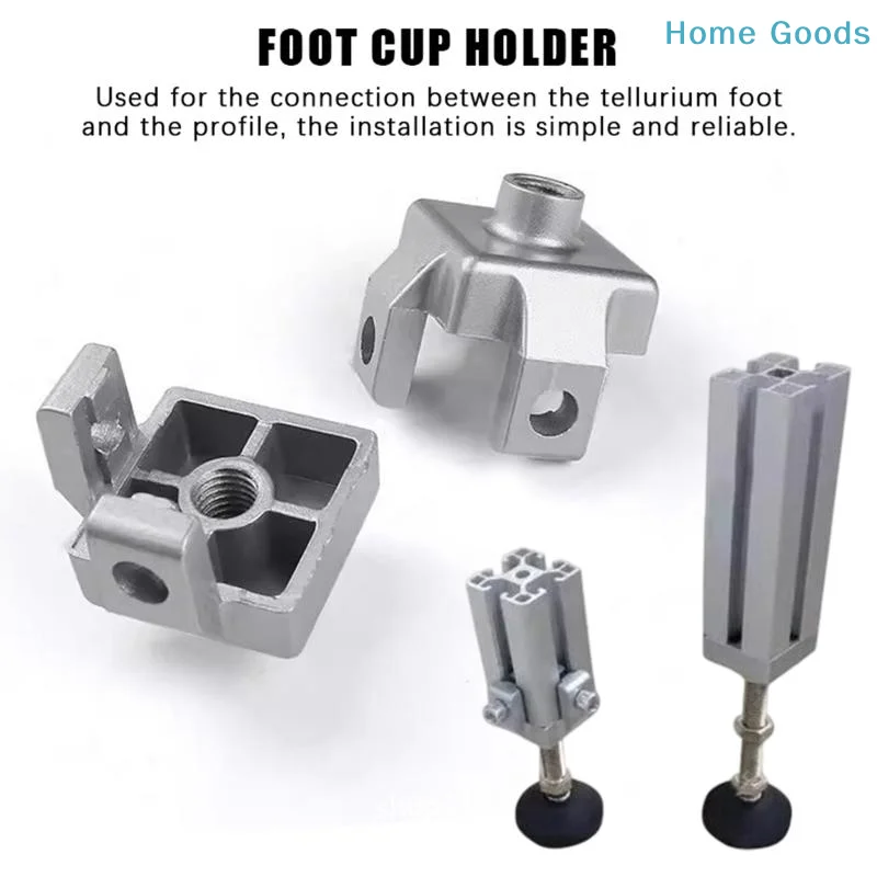Aluminum Profile Caster Foot Wheel Cup Connection Block M8 M10 M12 2020 3030 4040 4545 Fixing Block for End Connection