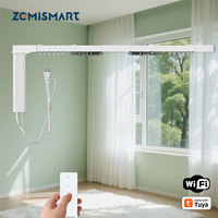 Zemismart WiFi Smart Electric Motor with Custom Curtain Tracks Work with Tuya Smart Life App Alexa Google Home Voice Control