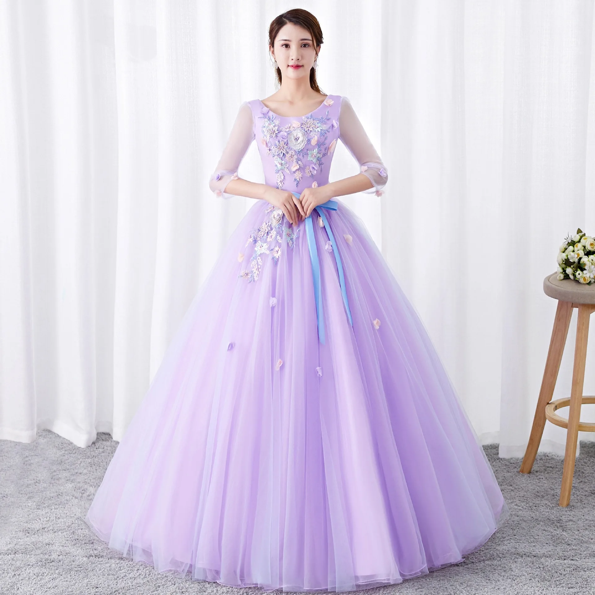 Robe de RhQuinceanera avec appliques en tulle, robe de Rh, robe de soirée d'anniversaire, tout ce qui est doux, 15, 16