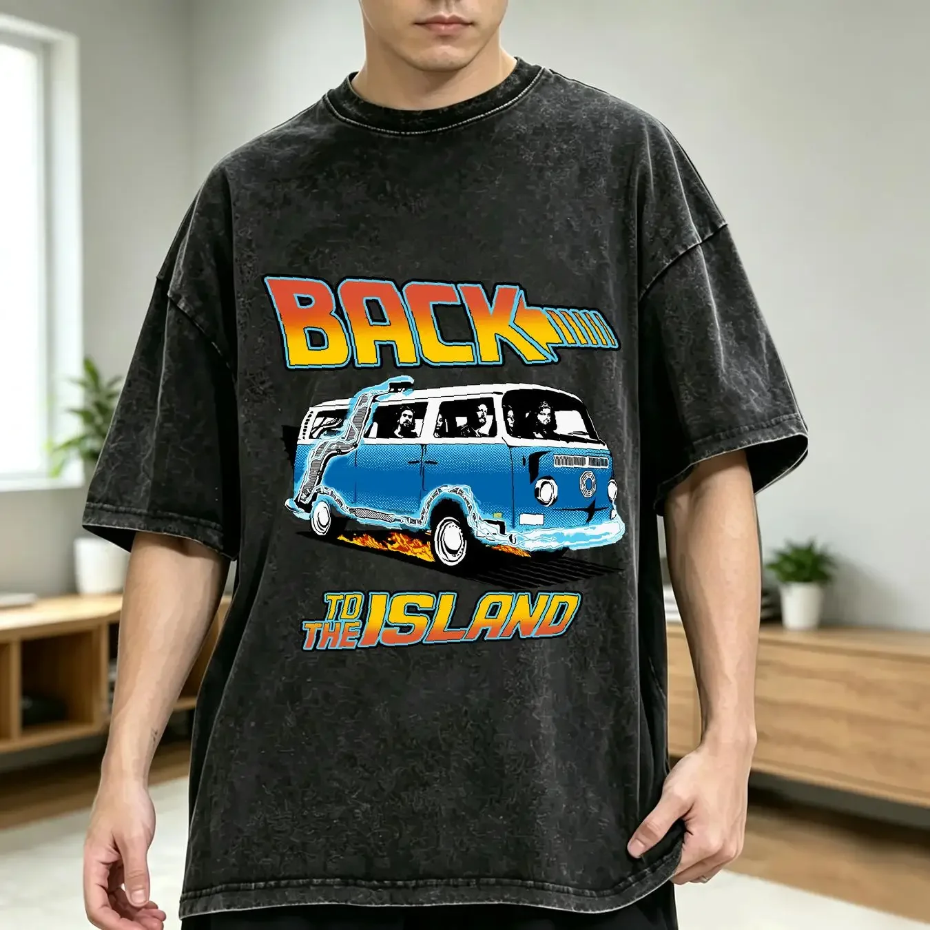 washed T Shirt Back to the Island Lost And Future Spoof XXL Fury A6 long or short sleeves vintage Washed designer clothes