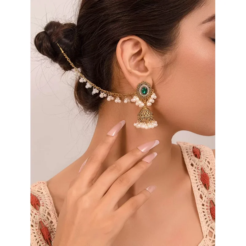 1 Pair Bohemian Lantern Water Drop Earrings – Exaggerated Hollow Design, Vintage Ethnic Jewelry for Women