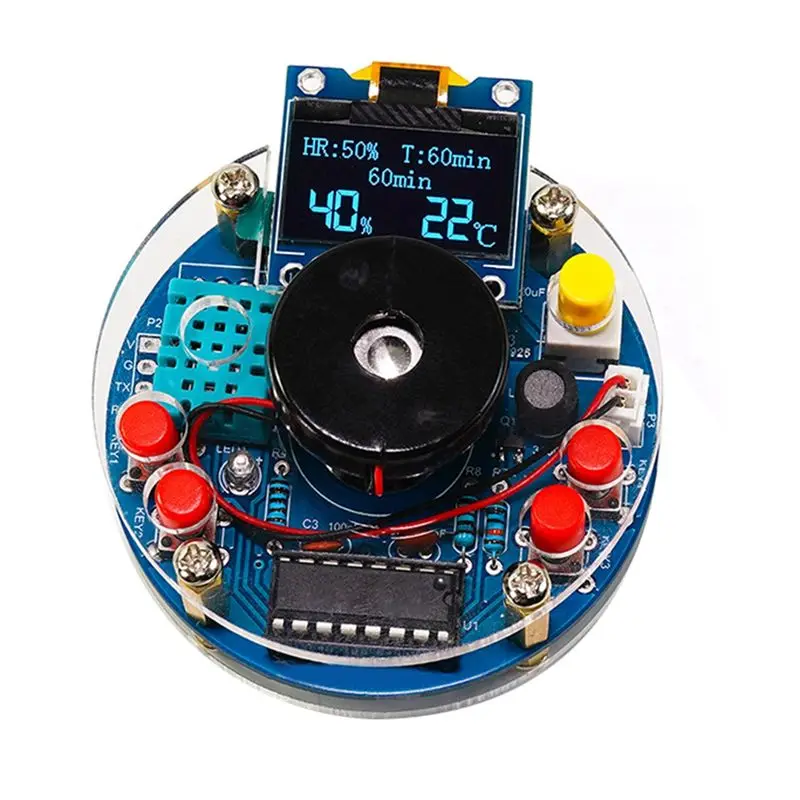

AB46-USB Powered Atomizing Humidifier Circuit Board Kit DIY OLED Display Temperature Humidity Manufacturing Exercise Welding Par