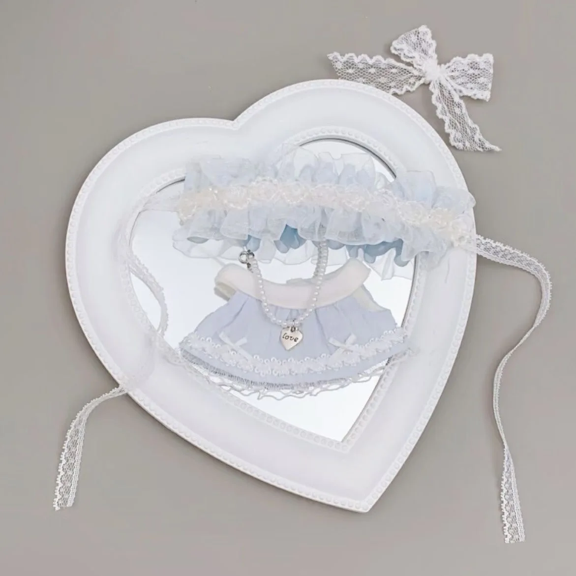 10 سنتيمتر القطن دمية نجم البحر الملابس مجموعة صغيرة الدانتيل خادمة تأثيري فستان الزي مع عقال دمية زي تغيير الملحقات #3