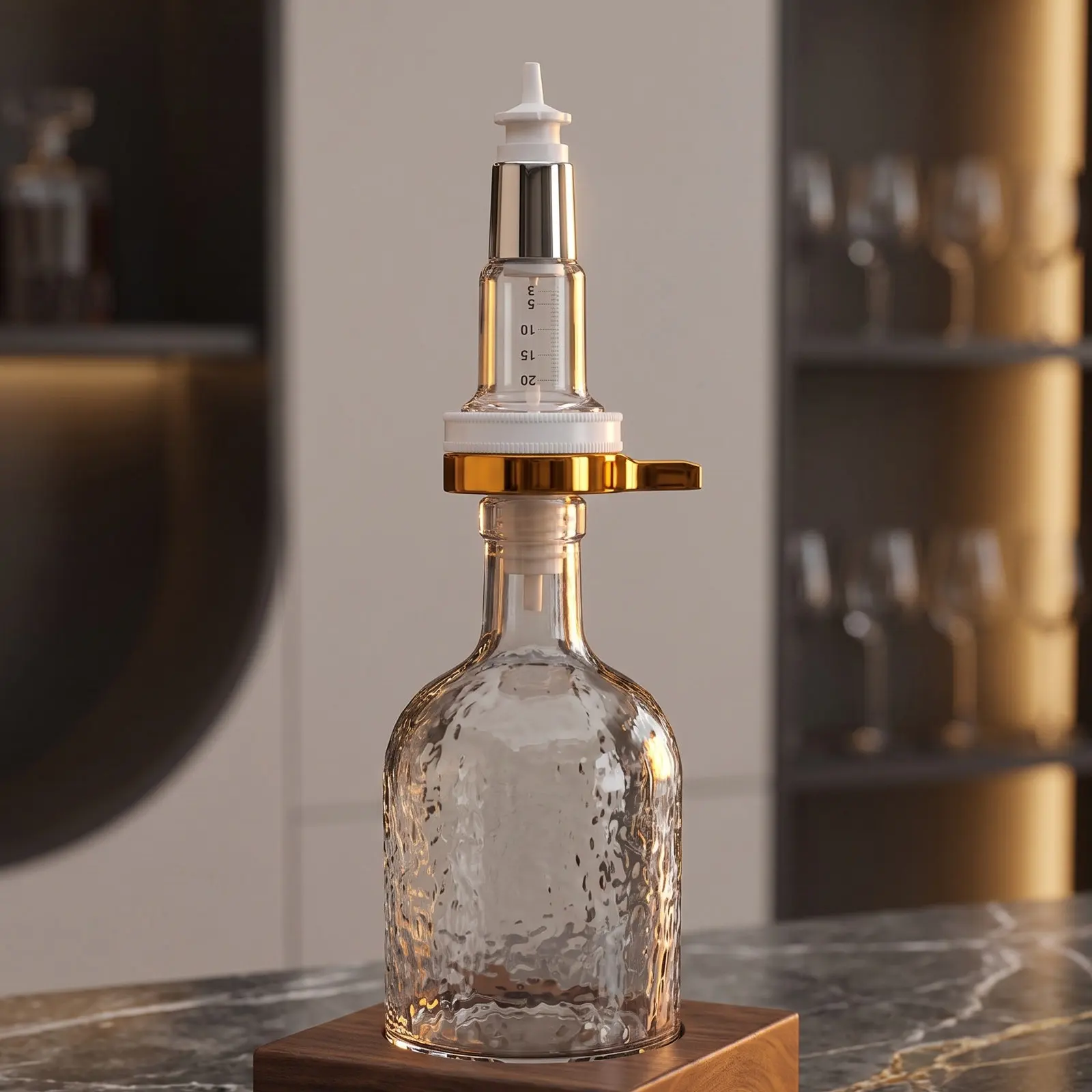 Refillable Perfume Pump Head Plastic Scale Accurate Dispensing Store Accessory Display Stand Pump