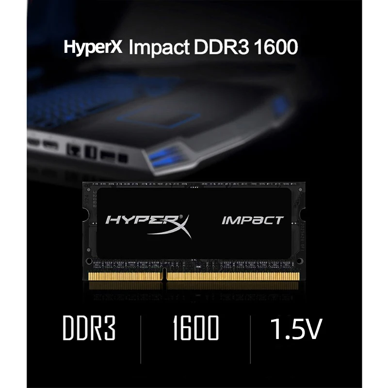 HyperX Laptopgeheugen RAM DDR3 DDR3L 8GB 4GB 1600MHz 1333MHz 1866MHz SODIMM 1,35V 1,5V PC3/PC3L-12800S PC3-10600S Niet-ECC-geheugen