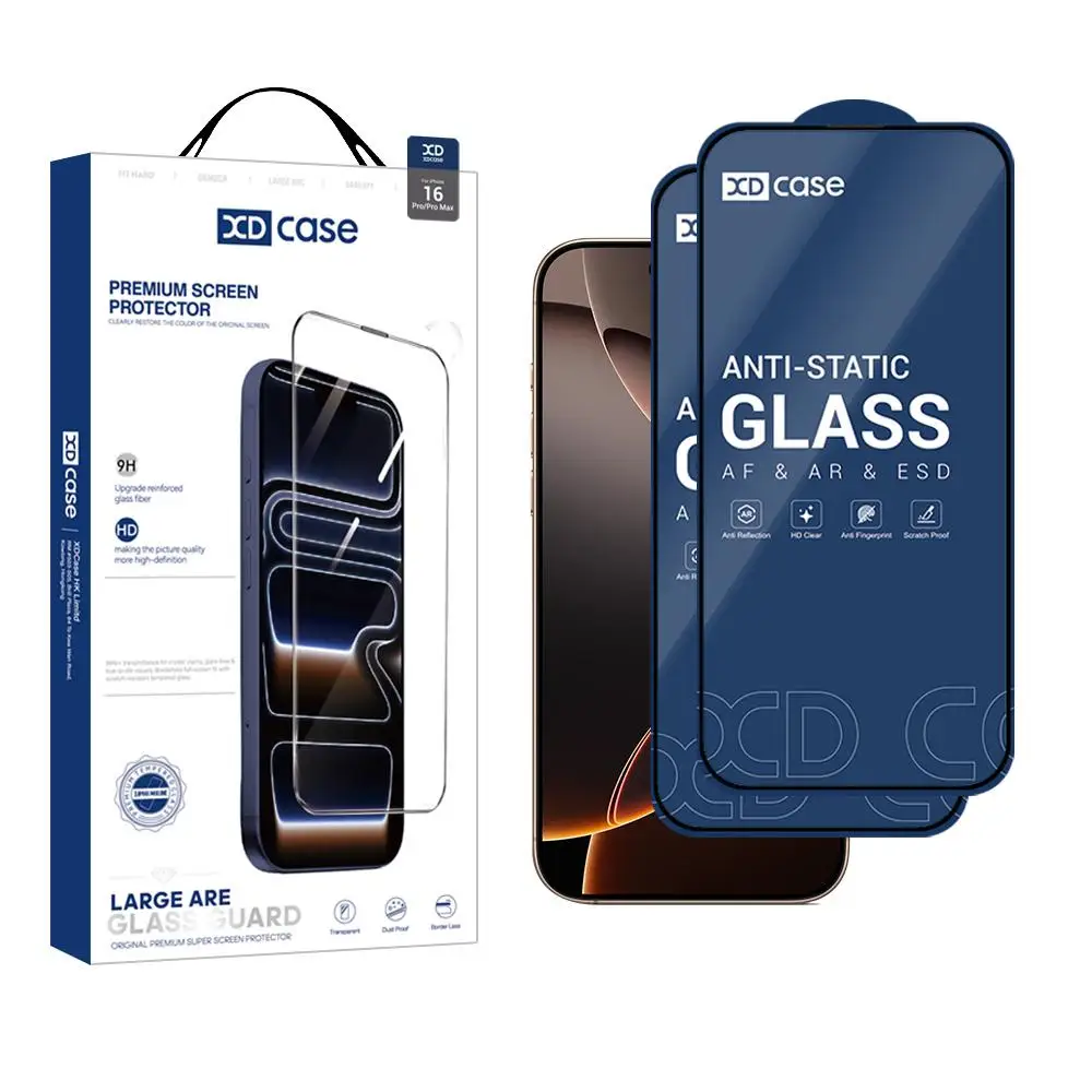 

XDcase 2pcs / Pack Silk Screen Printed HD Tempered Glass Film For iPhone 16 Pro Max / 16 Pro / 16 Plus / 16 Screen Protector