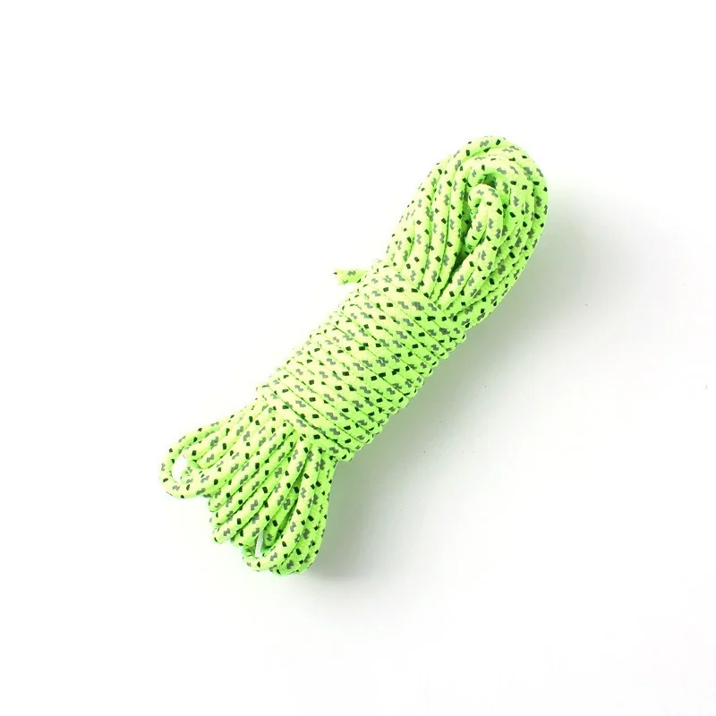 4mm/2.5mm Dia. 10m Fluorescent Paracord Outdoor Hiking Camping Tent Rope Clothesline Reflective Survival Equipment Multi Tools