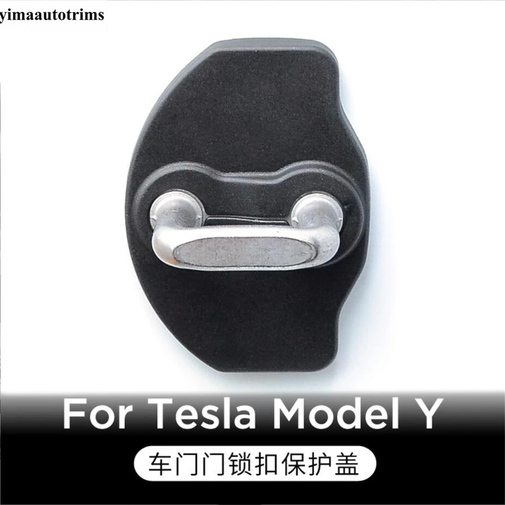 Car Door Lock Stop Stopper Limiter Protection Cover Decoration Plastic Interior Accessories Fit For Tesla Model Y 2021 - 2024