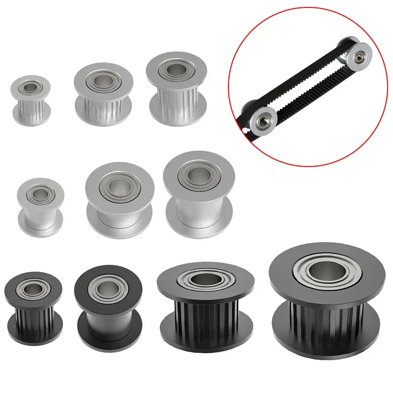 1Pc GT2 Idler Timing Pulley Driven Wheel 16/20 Tooth Wheel Bore 3/4/5mm Aluminium Gear Teeth / Smooth For 3D Printer Accessories