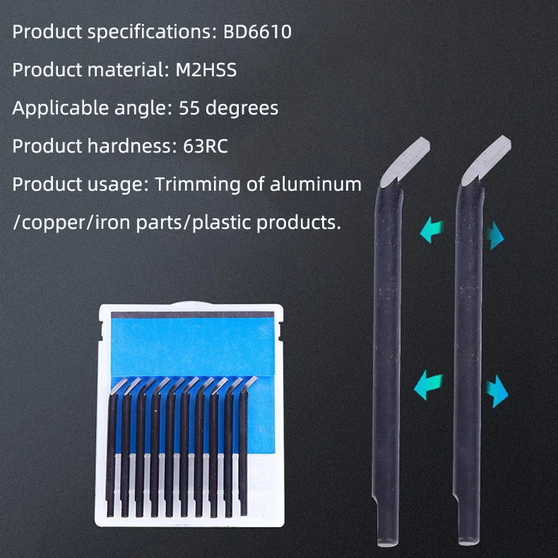 三角形のバリ取りスクレーパーツール、調整可能なトリミングナイフ、ブレード、銅、bd5010、bd6610、bs1010、sc1300、ng1000