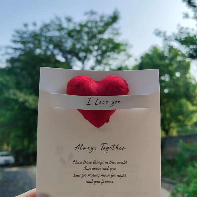 Heart Shaped Seed Paper Will Sprout Irregular Seed Pape 3D Love Gift Plantantable Seeded Paper Card Holiday Lover's Present