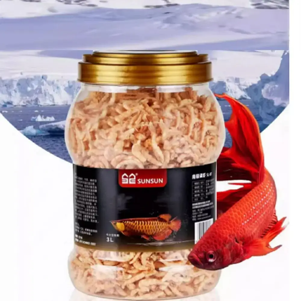 

Tropical Cichlid Turtle Flowerhorn Carnivorous Fish Food, Freeze Dried Shrimp, Antarctic Krill - 2L